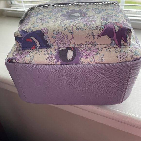 New Bioworld Pokemon Ghost Type Ghastly, Haunter, Gengar Floral Mini Backpack - Picture 9 of 10